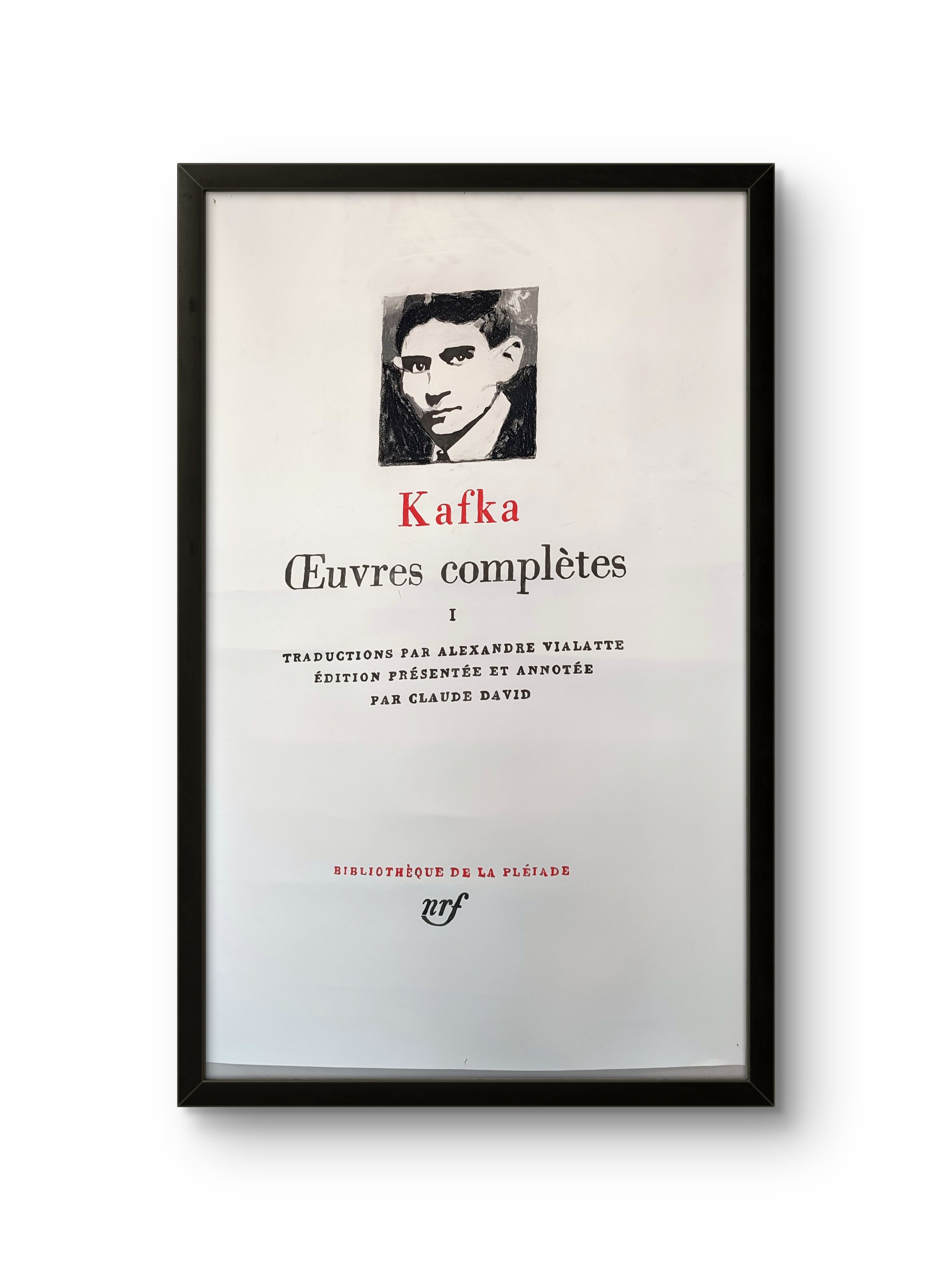 Couverture Pléiade Franz Kafka