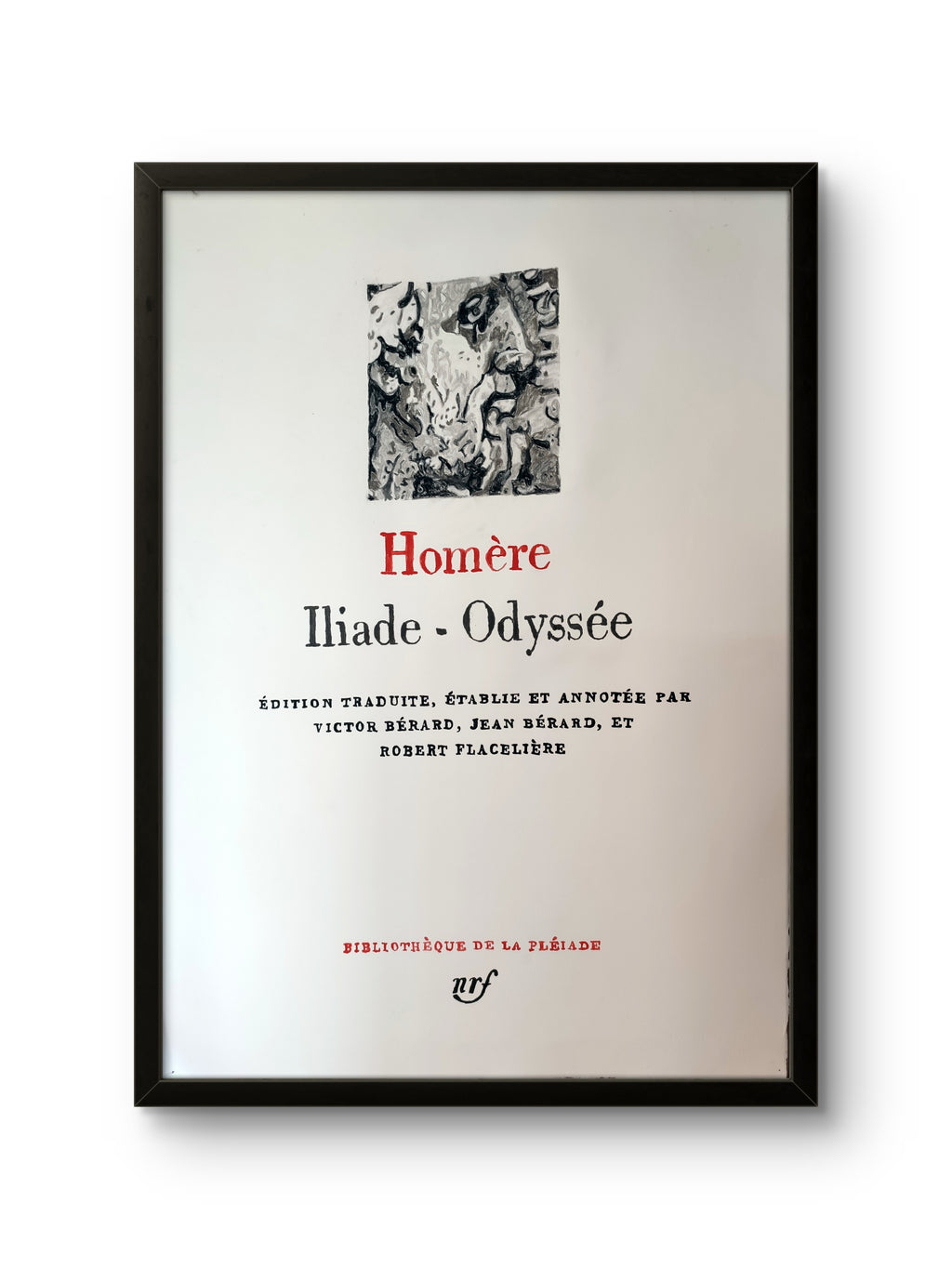 Couverture Pléiade Homère