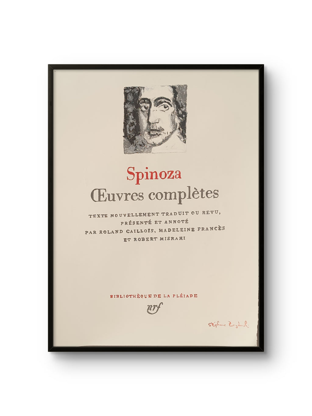 Couverture Pléiade Spinoza